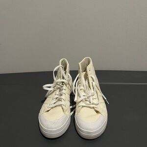 Cream High-Top Sneakers